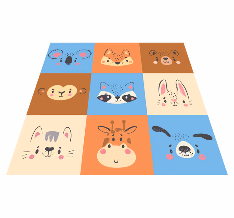 Tapis vinyle autres tapis tuiles bébés animaux - TenStickers