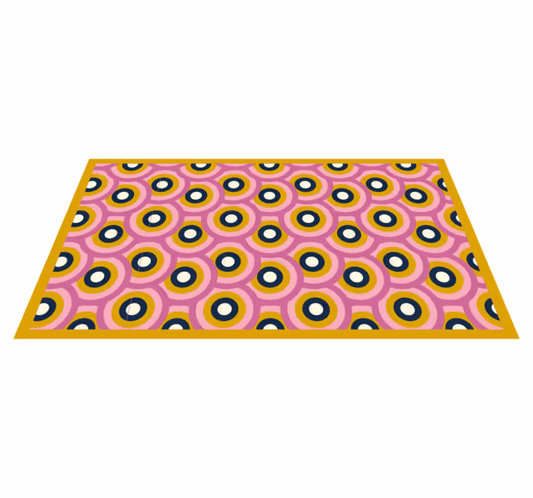 Tapis vinyle géométrique fusion de couleurs circulaire - TenStickers