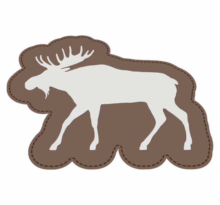 Tapis vinyle animal silhouette d'élan - TenStickers