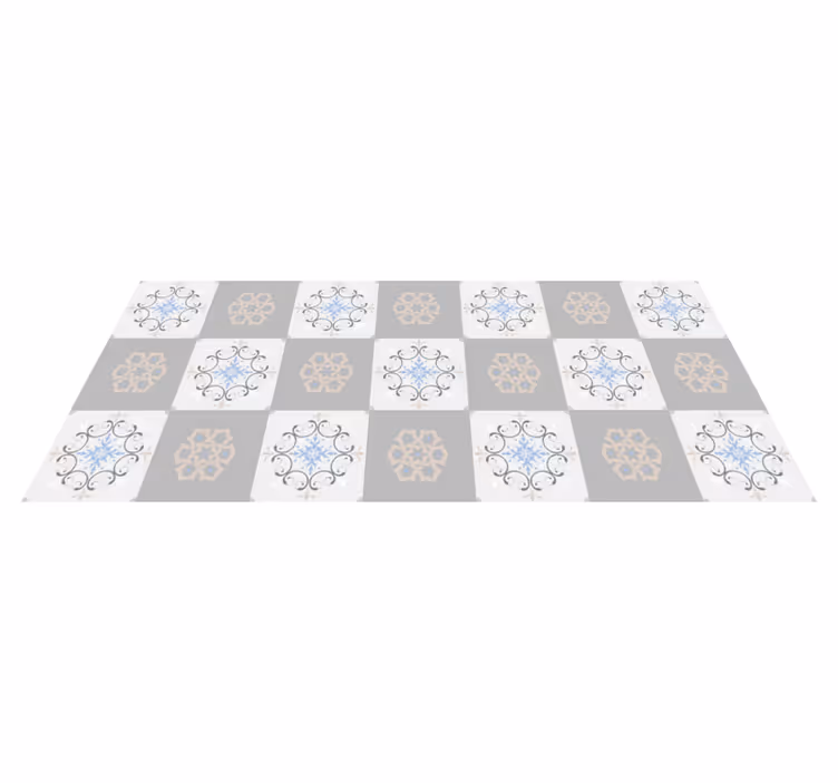 Tapis vinyle carreaux de ciment motifs texturés sophistiqués - TenStickers