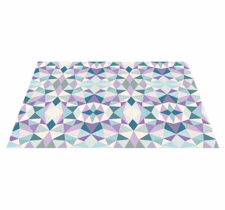 Tapis vinyle géométrique géométrie colorée - TenStickers