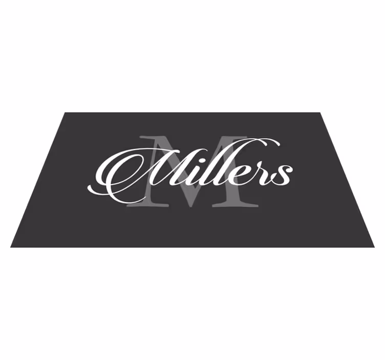 Tapis vinyle chambre coutume élégante et initiale - TenStickers