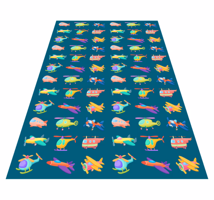 Tapis vinyle autres tapis motif d'avions colorés - TenStickers