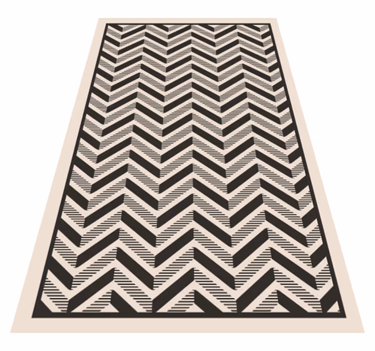 Tapis vinyle géométrique motif à chevrons classique - TenStickers