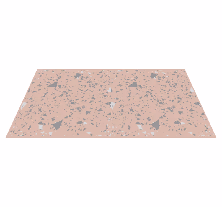Tapis vinyle marbre éclaboussures de terrazzo rose - TenStickers