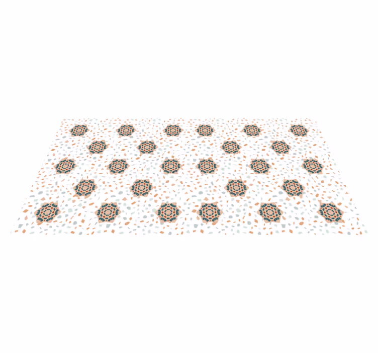 Tapis vinyle textures mosaïque blanche - TenStickers