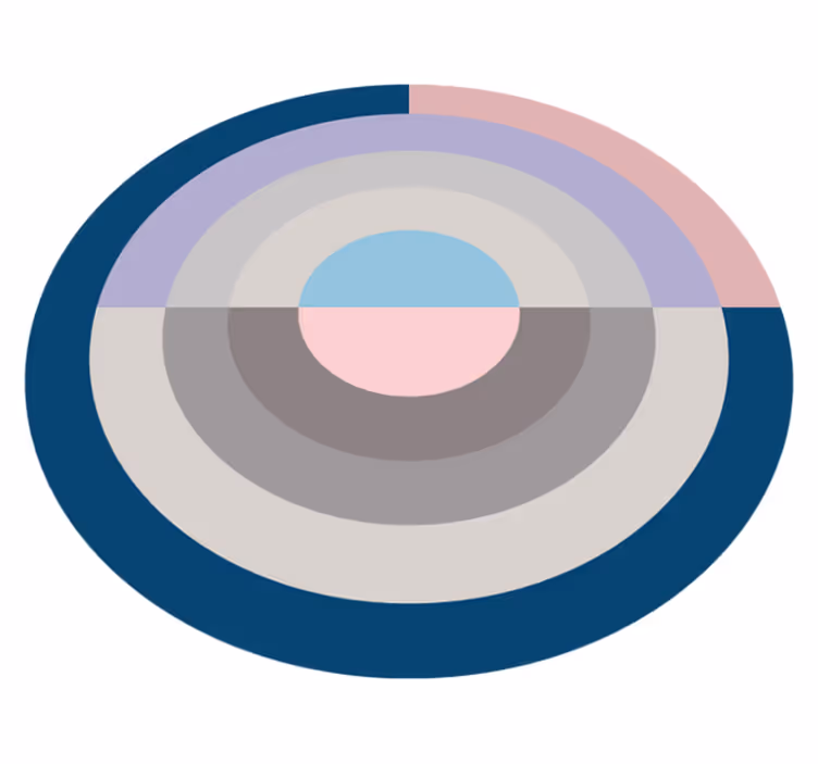 Tapis vinyle moderne palette de couleurs circulaire - TenStickers