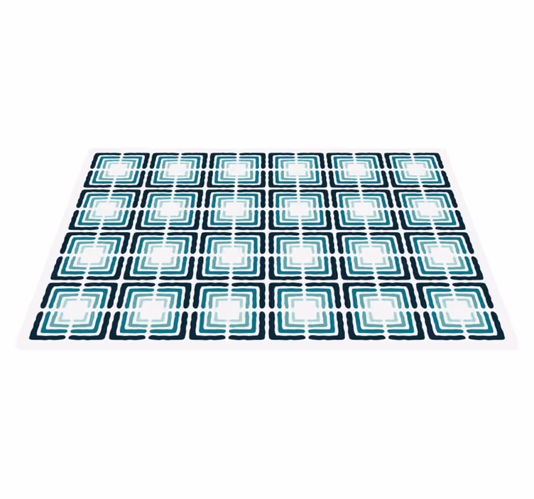 Tapis vinyle cuisine formes à motifs abstraits - TenStickers
