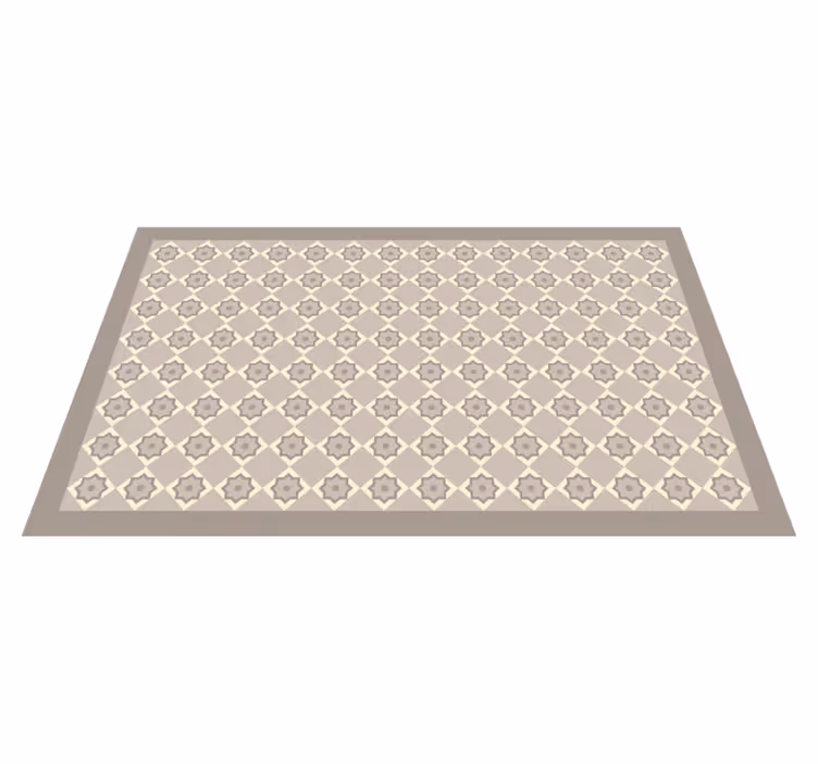 Tapis vinyle marbre motif étoile élégant - TenStickers