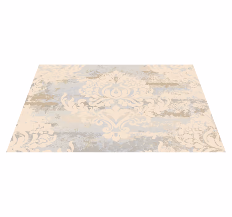 Tapis vinyle salle a manger damas sophistiqué - TenStickers