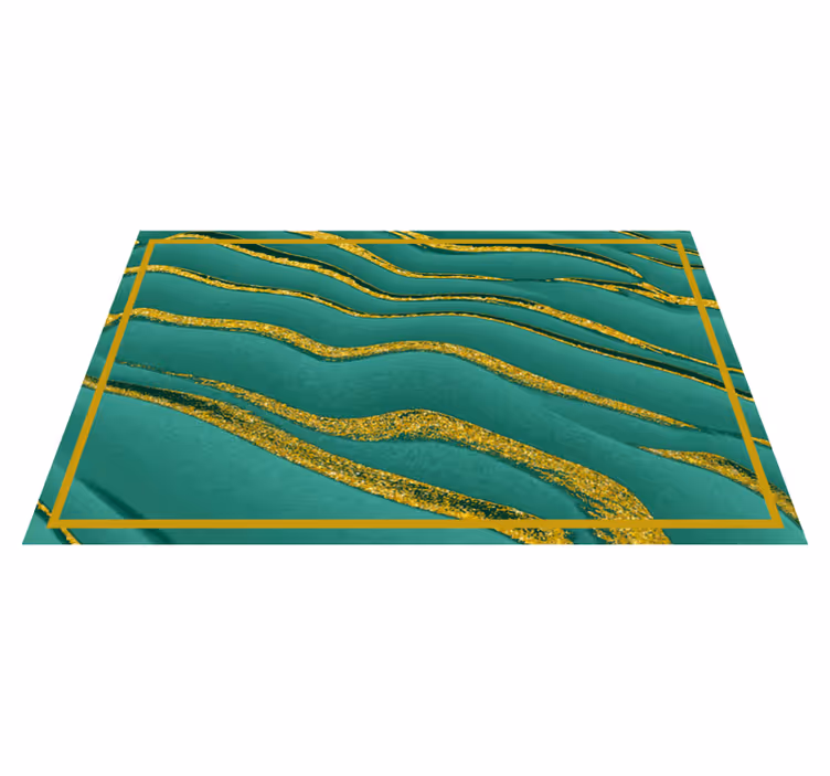 Tapis vinyle marbre motif de vague abstrait - TenStickers