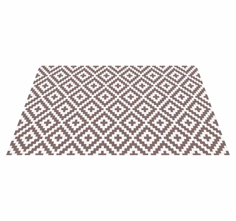 Tapis cuisine mosaïque crème et grise - TenStickers