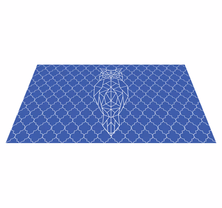 Tapis vinyle animal motif de hibou géométrique - TenStickers
