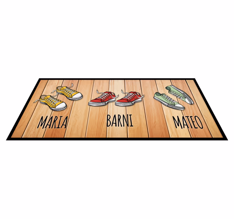 Tapis vinyle entrée présentoir de chaussures personnalisées - TenStickers