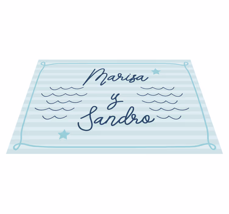 Tapis vinyle chambre noms de couples marins - TenStickers