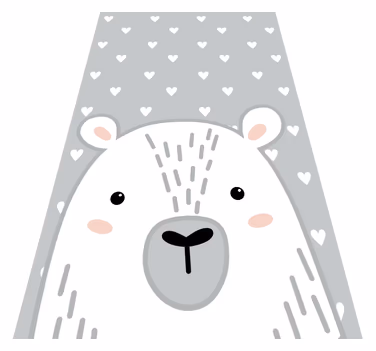 Tapis vinyle chambre bébé ourson gris pour bébé - TenStickers