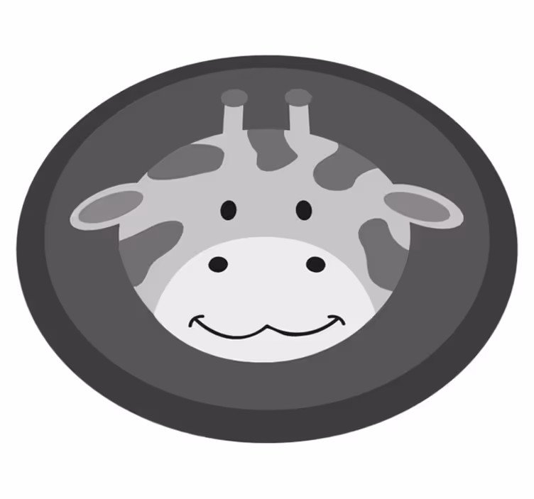 Tapis vinyle chambre bébé girafe grise - TenStickers