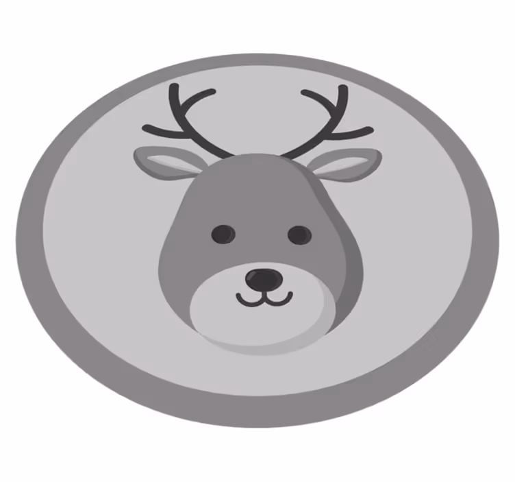 Tapis vinyle chambre bébé cerf gris - TenStickers