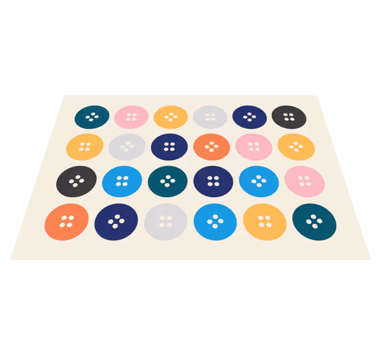 Tapis vinyle autres tapis motif de bouton coloré - TenStickers