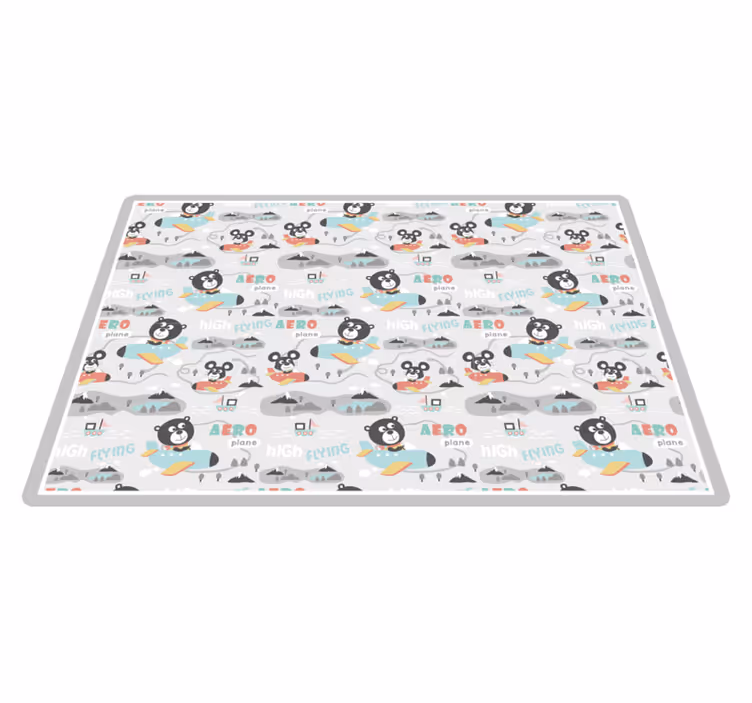 Tapis vinyle pour enfants ours volants aérodynamiques - TenStickers