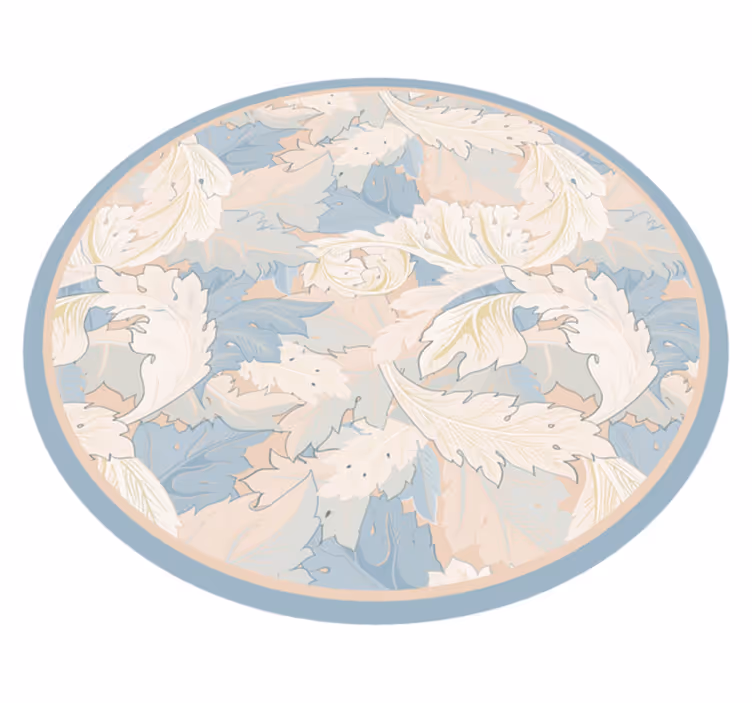 Tapis vinyle fleurs et plantes motif de feuilles douces - TenStickers
