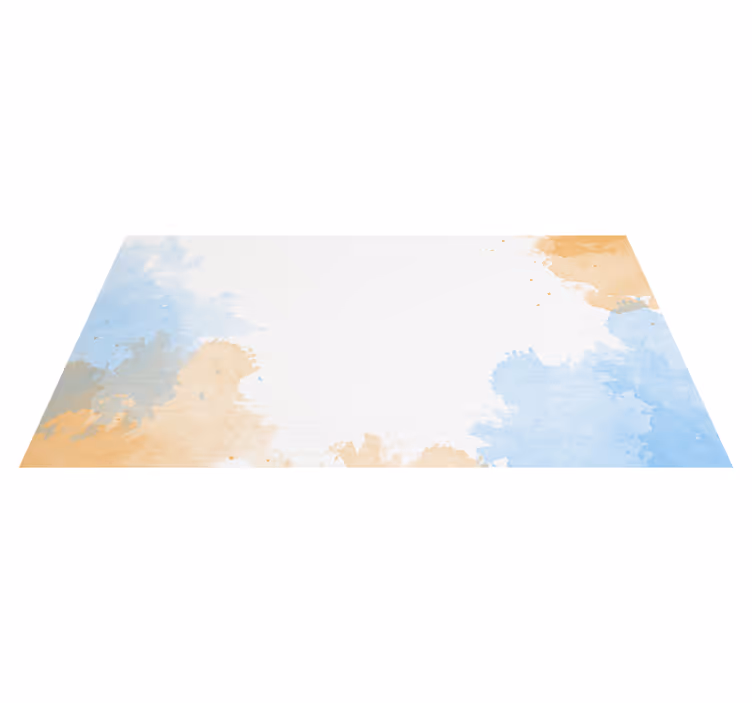 Tapis vinyle salle de bain teintes douces d'aquarelle - TenStickers