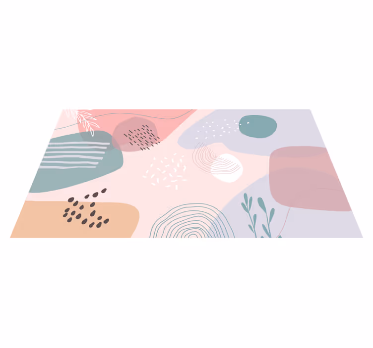 Tapis vinyle moderne formes douces abstraites - TenStickers