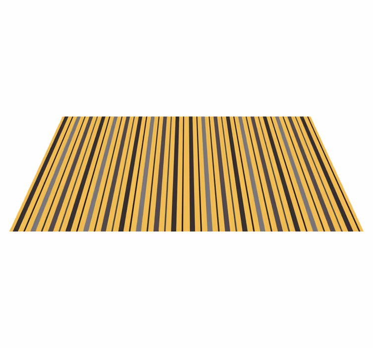 Tapis vinyle rayures motif jaune vertical - TenStickers