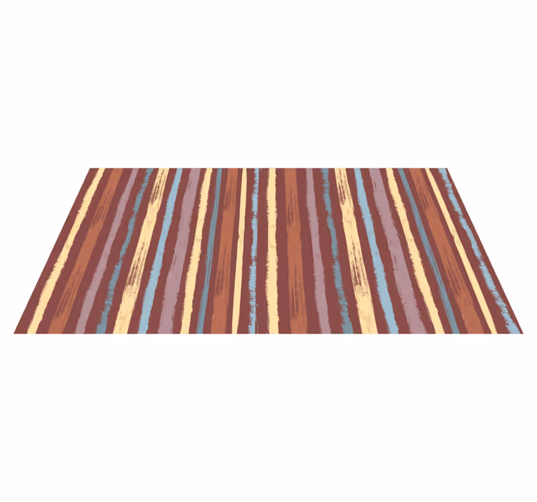 Tapis vinyle rayures effet tissu peint à la main - TenStickers