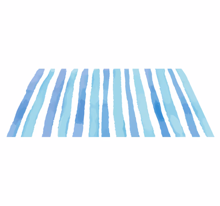 Tapis vinyle rayures ensemble bleu cool - TenStickers