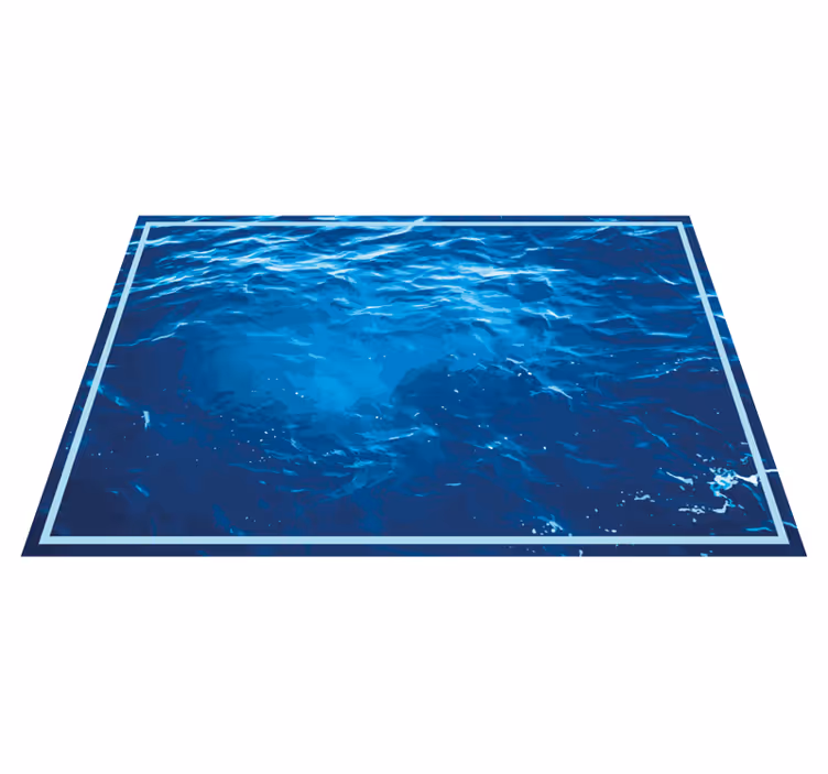 Tapis vinyle textures vagues océaniques réalistes - TenStickers