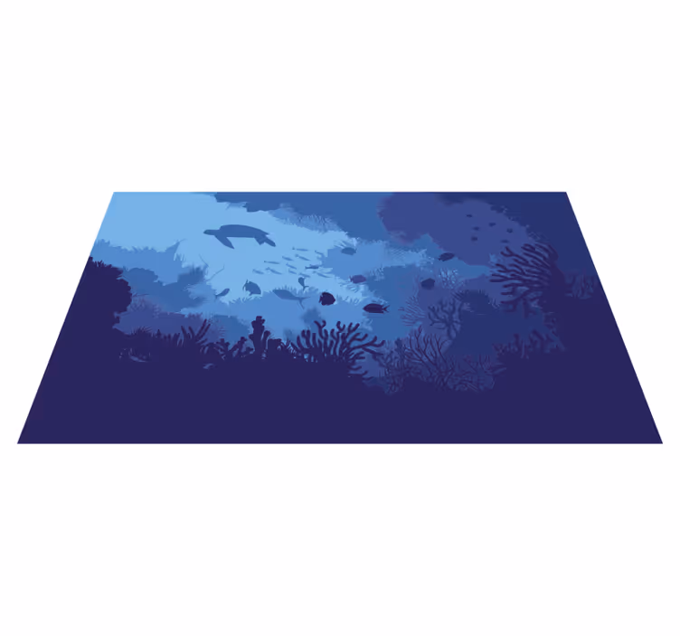 Tapis vinyle nature scène sous-marine - TenStickers