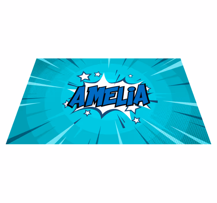 Tapis vinyle ado nom de style bande dessinée - TenStickers