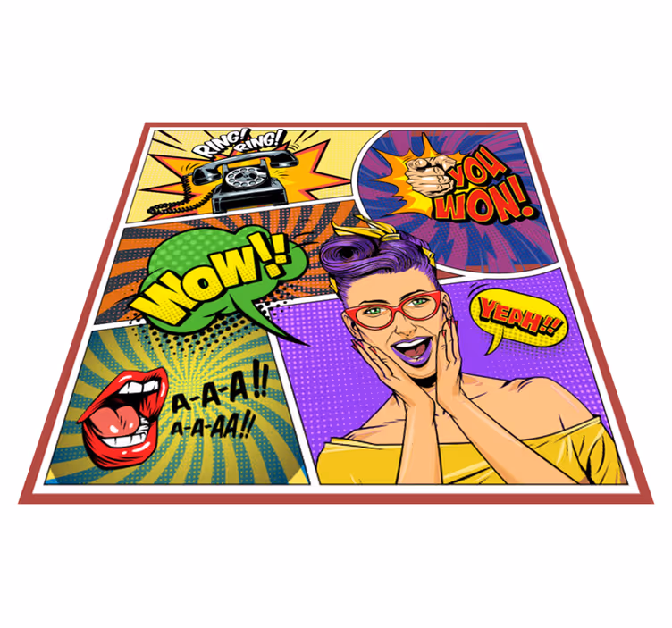 Tapis vinyle autres tapis expressions pop art - TenStickers