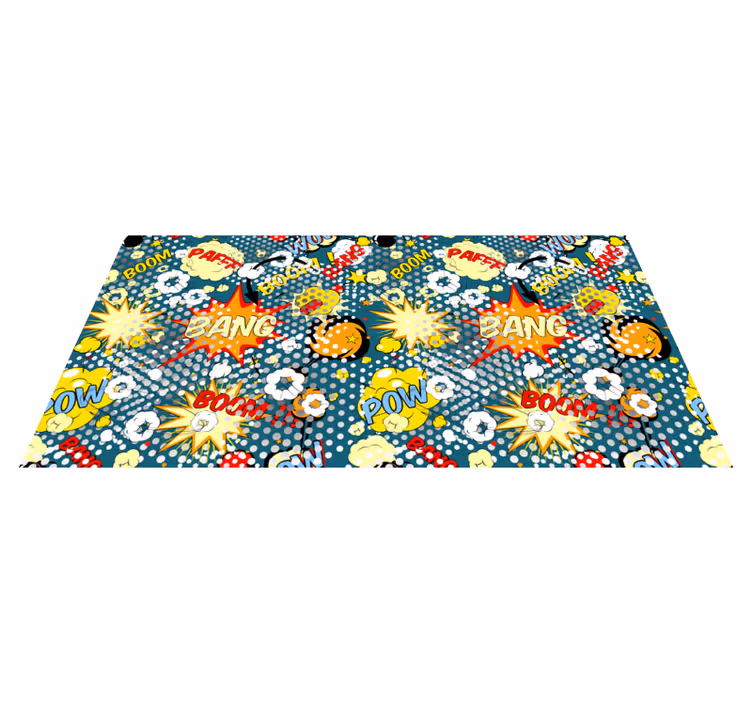 Tapis vinyle ado explosions de bandes dessinées - TenStickers