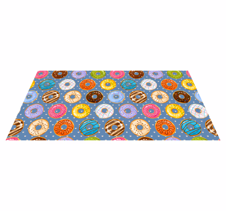 Tapis vinyle cuisine motif de beignet vibrant - TenStickers