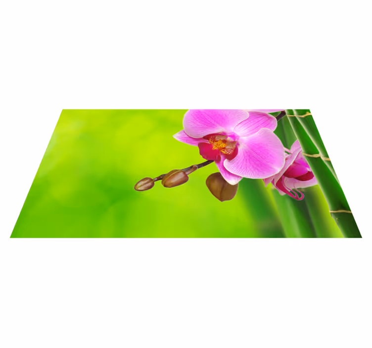 Tapis vinyle fleurs et plantes Éclosion d'orchidée - TenStickers