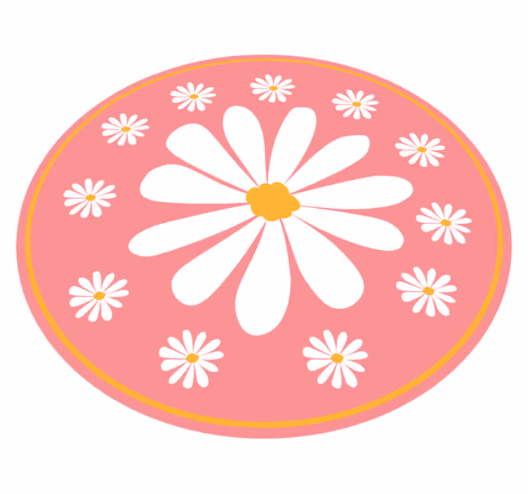 Tapis vinyle fleurs et plantes arrangement floral rose - TenStickers