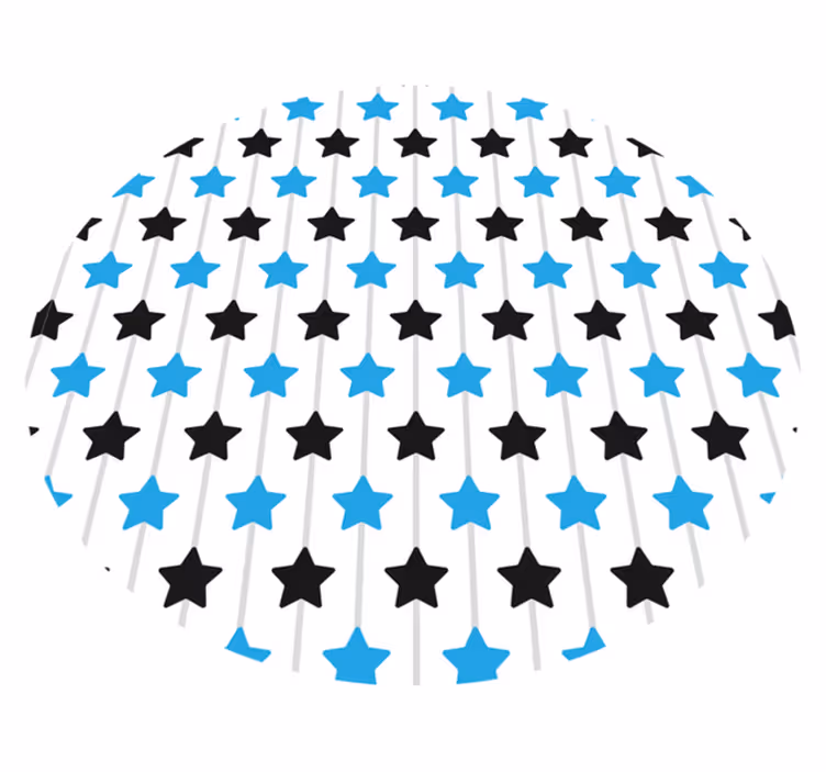 Tapis vinyle étoile nuances de bleu audacieuses - TenStickers