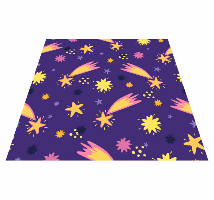 Tapis vinyle étoile motif comète scintillante - TenStickers