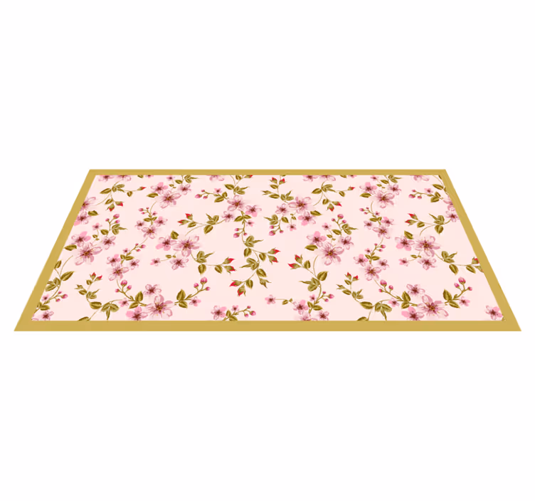 Tapis vinyle fleurs et plantes motif floral fleurissant - TenStickers