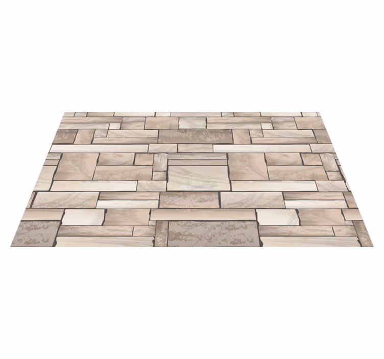 Tapis vinyle pierre belles tuiles - TenStickers