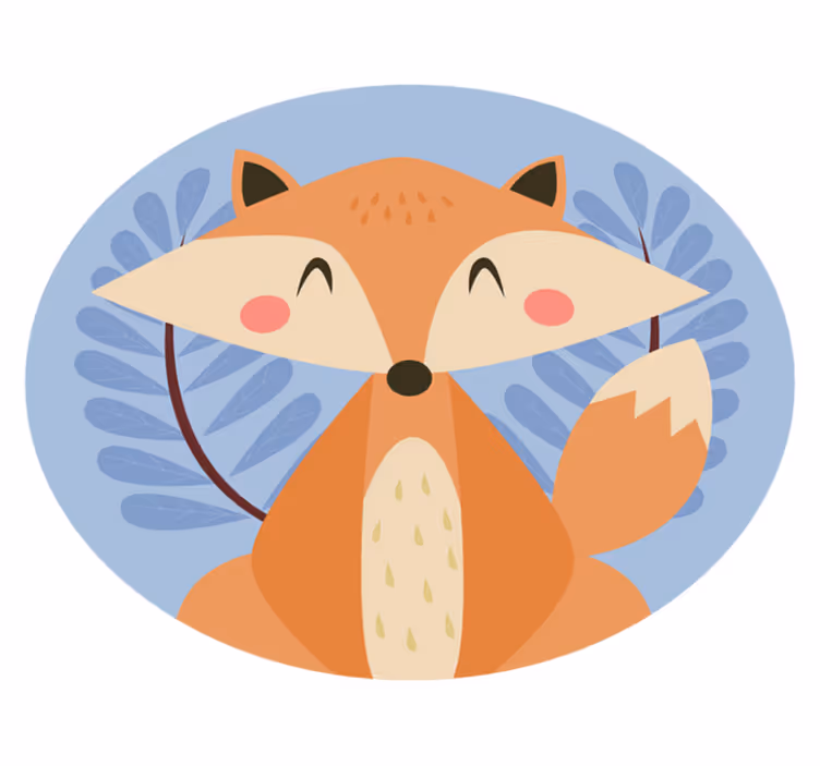Tapis vinyle pour enfants illustration de renard - TenStickers