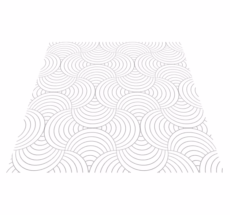 Tapis vinyle minimaliste motif de lignes courbes - TenStickers