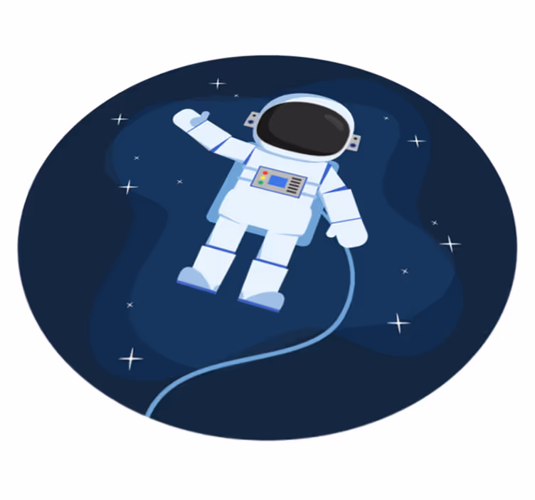 Tapis vinyle pour enfants quête de cosmonaute - TenStickers