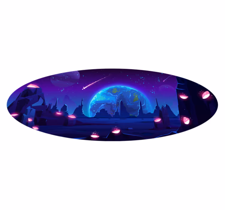 Tapis vinyle étoile aventure galactique - TenStickers