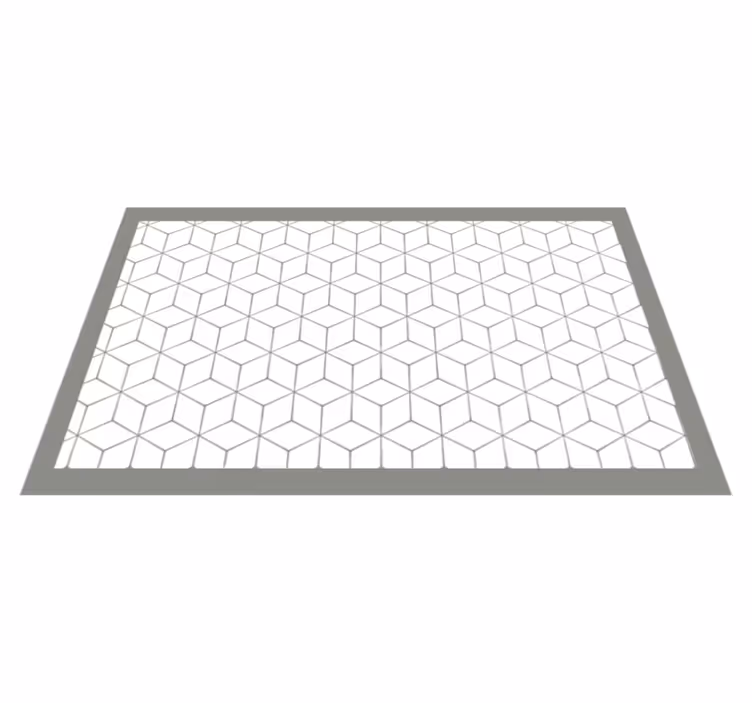 Tapis vinyle géométrique agencement hexagonal - TenStickers