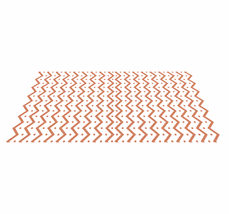 Tapis vinyle géométrique zigzag et points - TenStickers