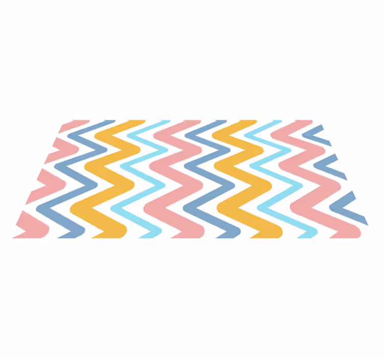 Tapis vinyle géométrique concept de zigzag animé - TenStickers