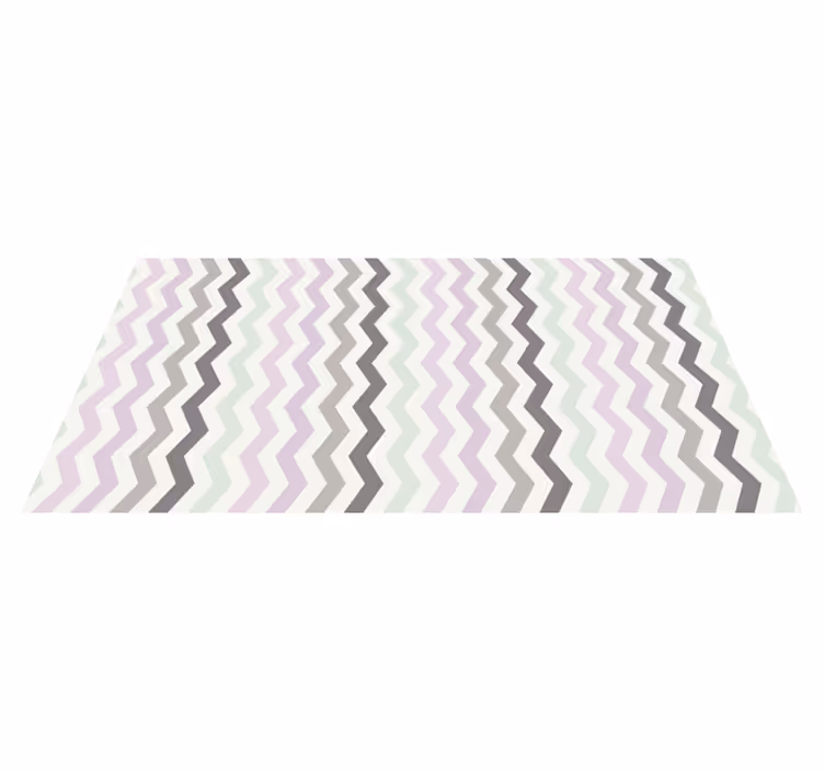 Tapis vinyle géométrique chevron zigzag vagues nordiques - TenStickers
